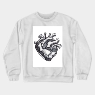 Human heart ink drawing Crewneck Sweatshirt